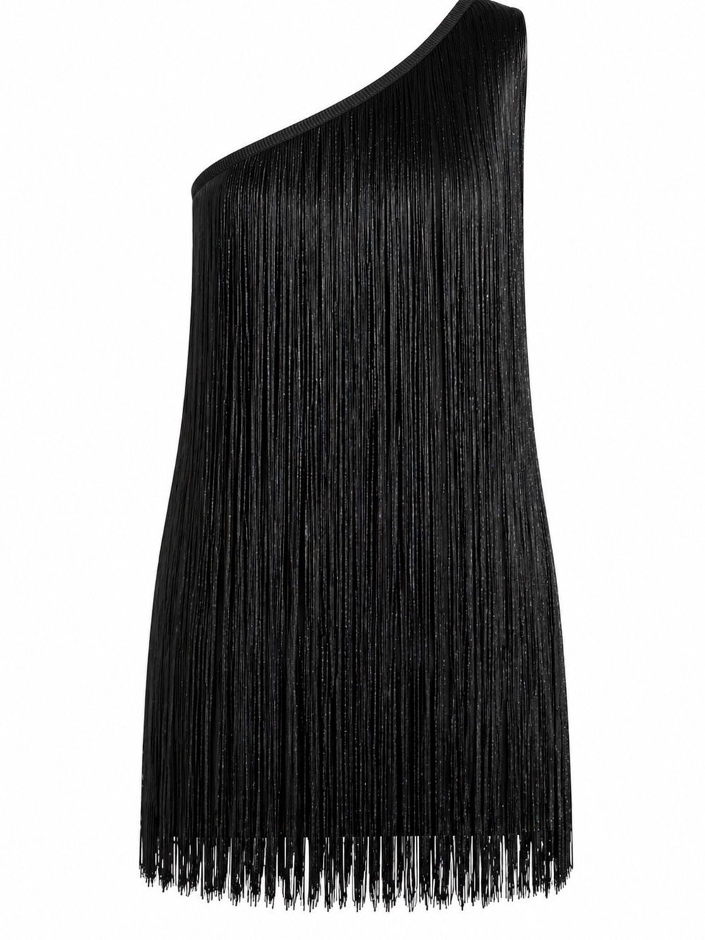 Gianni Bini Black Fringe Slip Dress